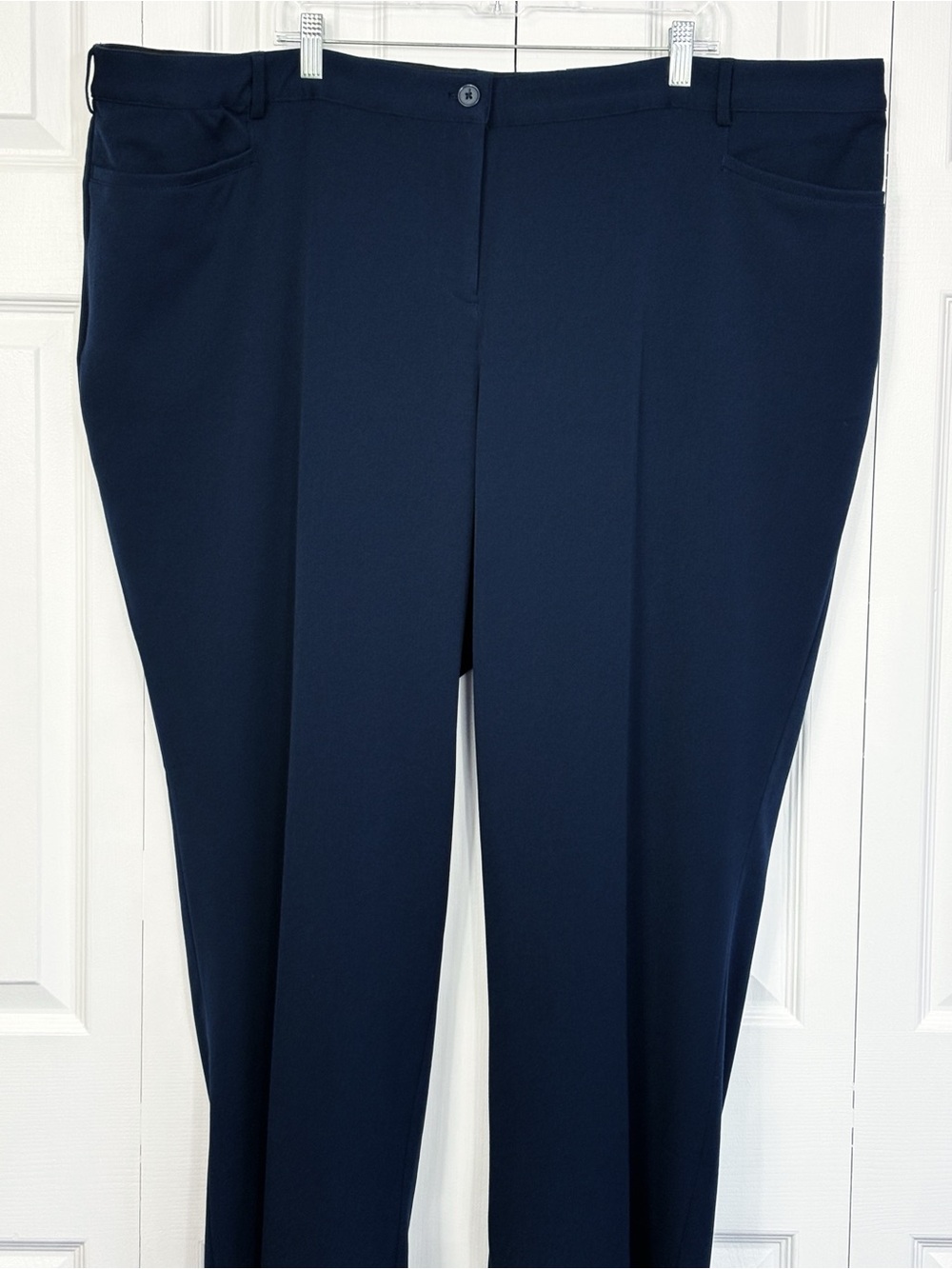 NWT Lane Bryant Navy Blue The Lena Curvy Fit Straight Leg Dress Pants 28W